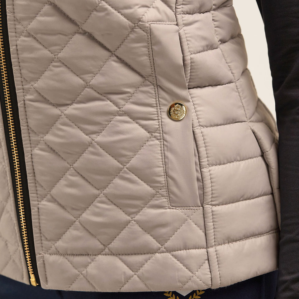 Equidae London Olivia Quilted Gilet - Taupe