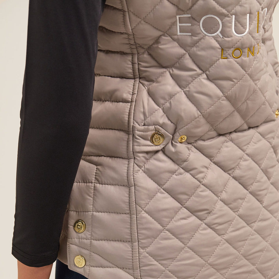 Equidae London Olivia Quilted Gilet - Taupe