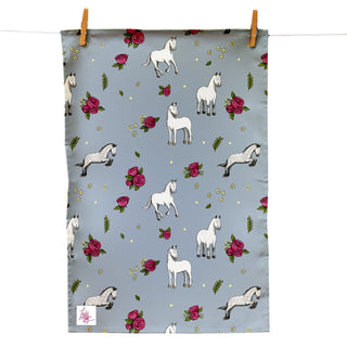Emily Cole Grey Horse Tea Towel