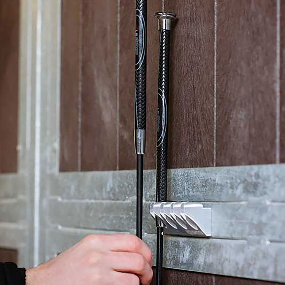 EquiHook Magnetic Whip Holder - Shiny Grey