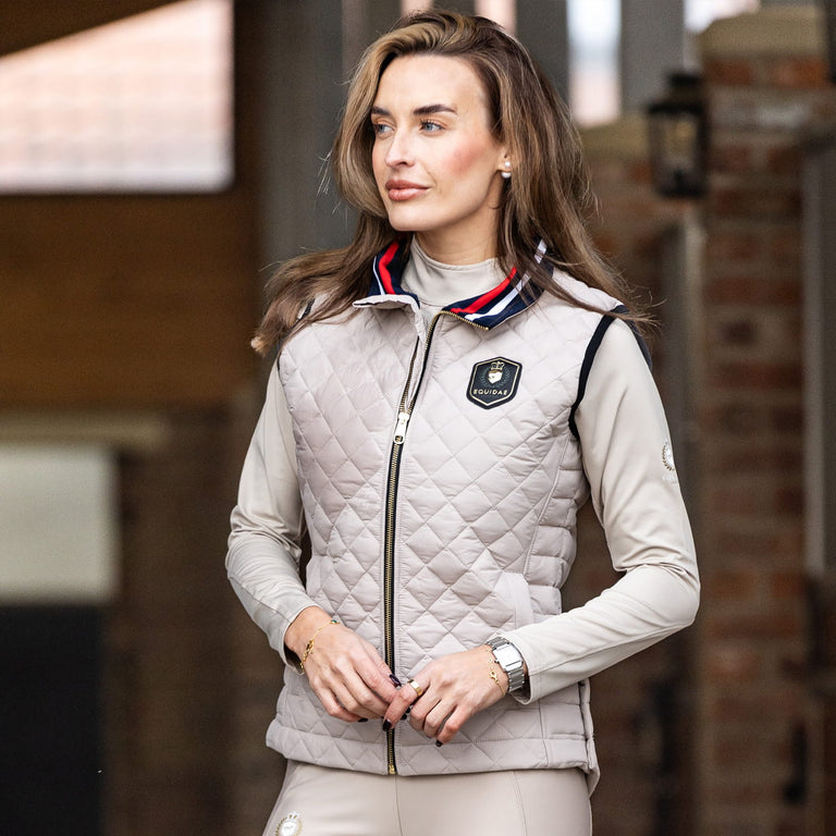 Equidae London Olivia Quilted Gilet - Taupe