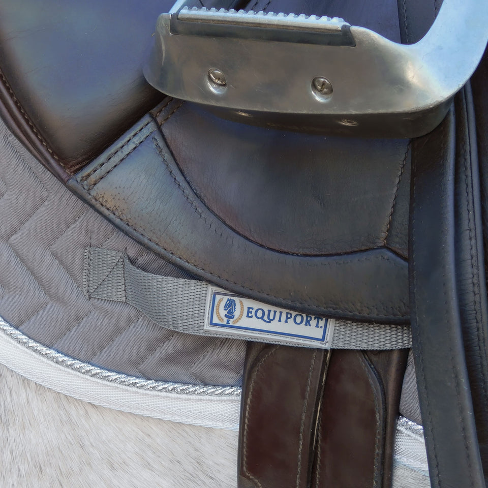 Equiport Chevron Jumping Saddle Cloth - Mid Grey