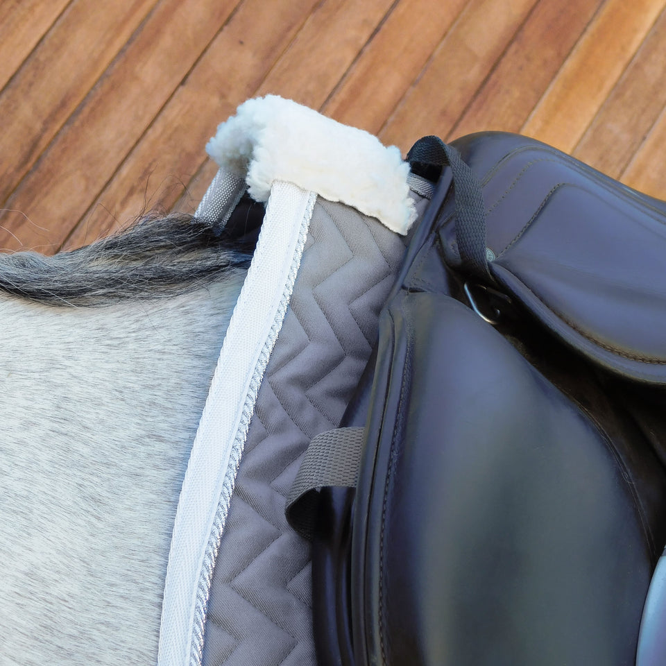 Equiport Chevron Jumping Saddle Cloth - Mid Grey