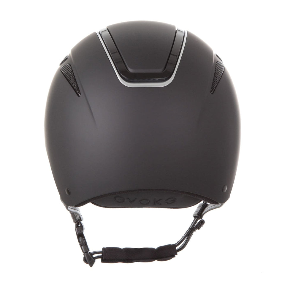 Evoke Callisto Classic Peak Riding Hat - Black/Silver
