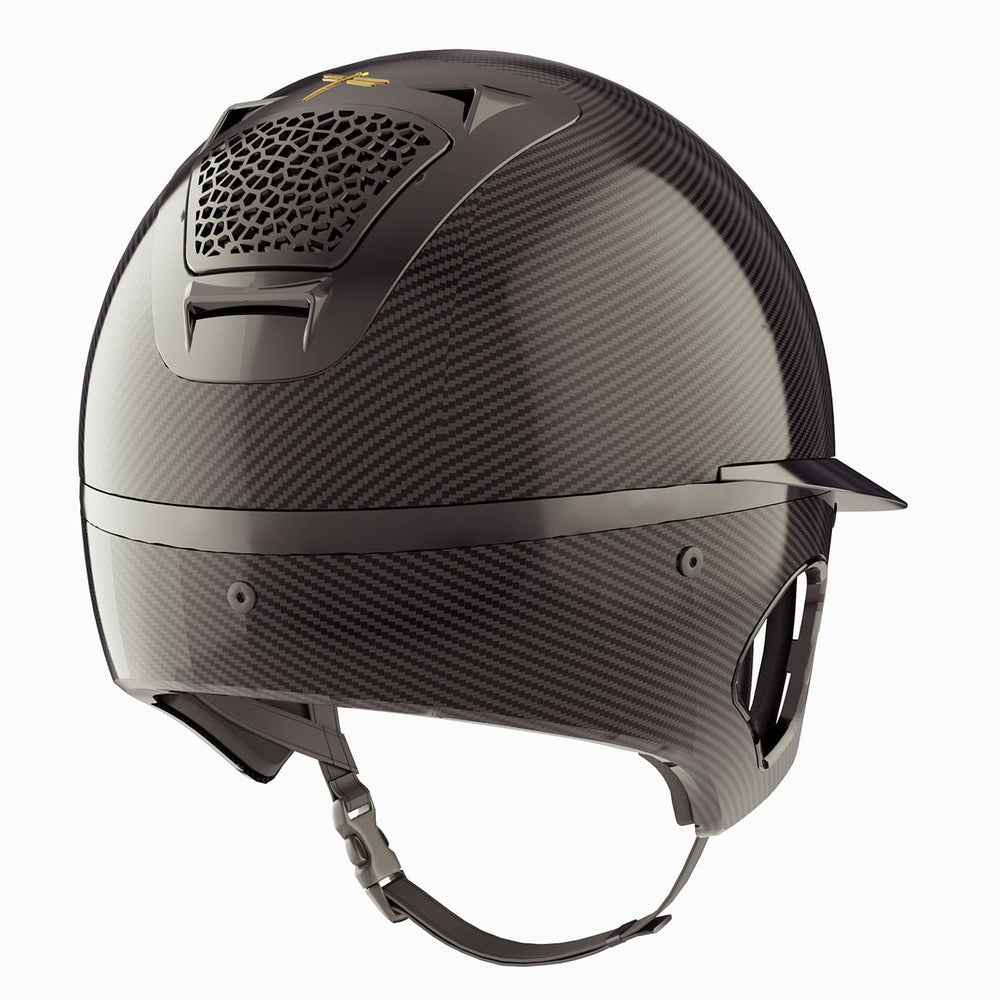 Freejump Voronoi Black Glossy Full Protection Wide Visor Riding Helmet