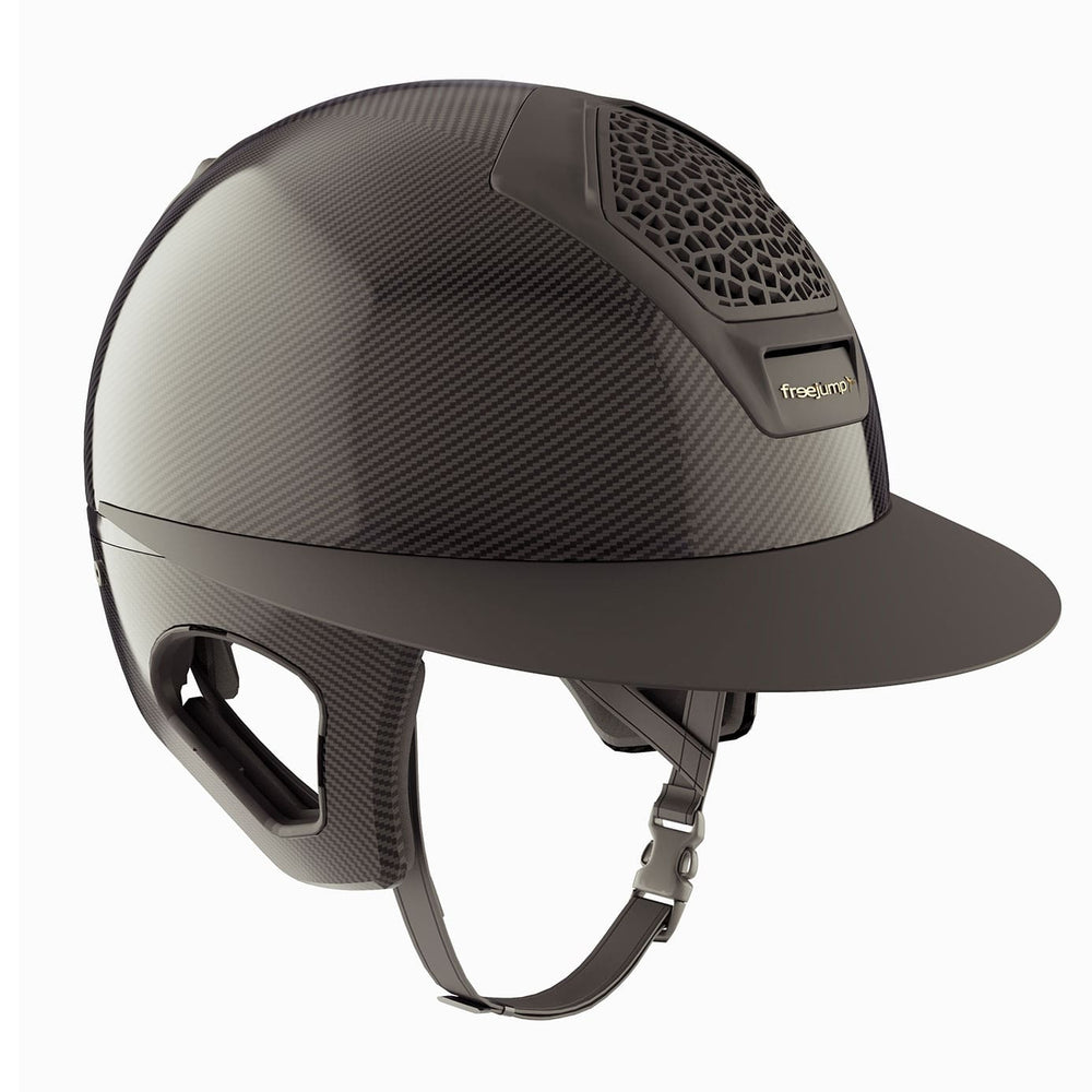 Freejump Voronoï Carbon Temple Protection Riding Hat | Black Matte ...