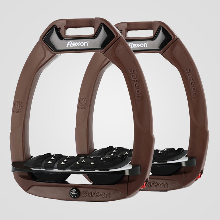 Flex-On Safe-On Stirrups - Chocolate
