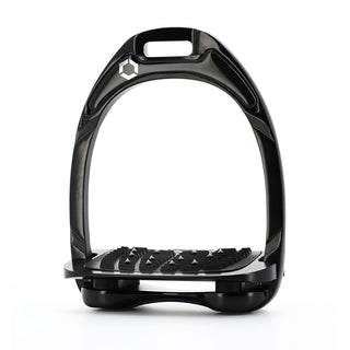 Flex-On Aluminium Inclined Ultra Grip Stirrups - Black/Black