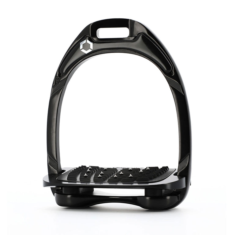 Flex-On Aluminium Inclined Ultra Grip Stirrups - Black/Black