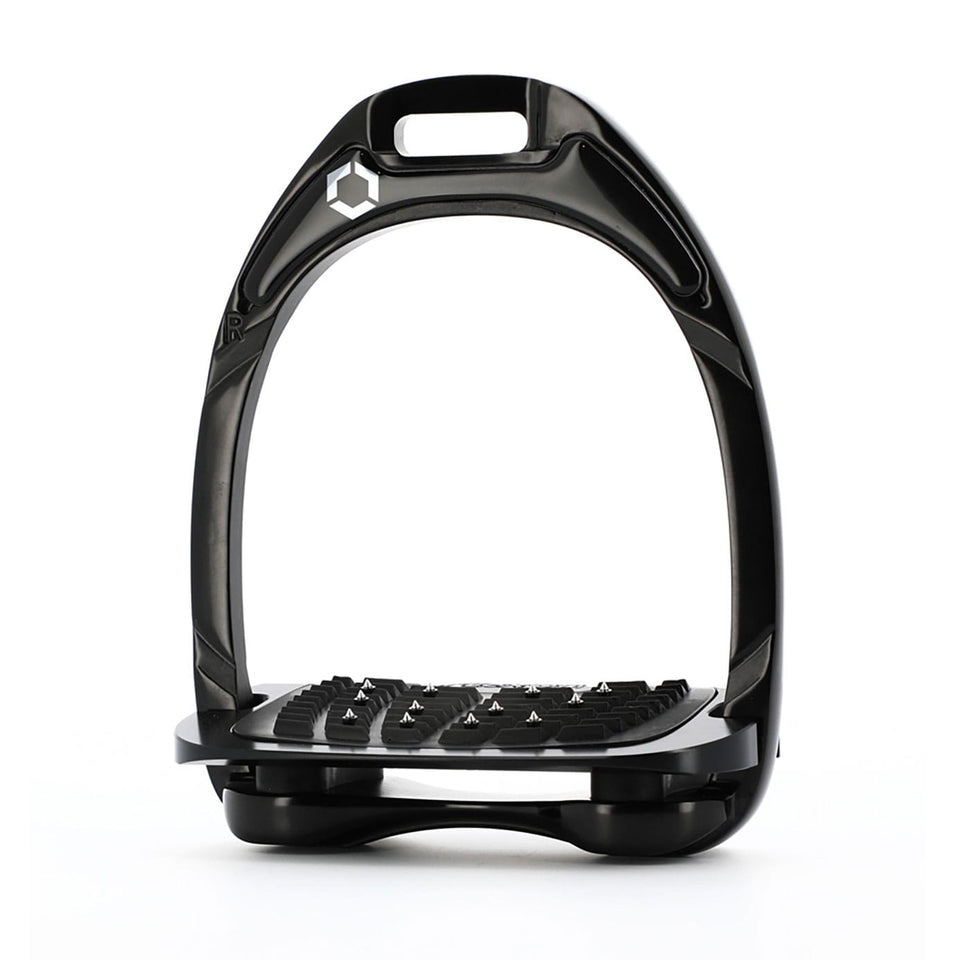 Flex-On Aluminium Inclined Ultra Grip Stirrups - Black/Black