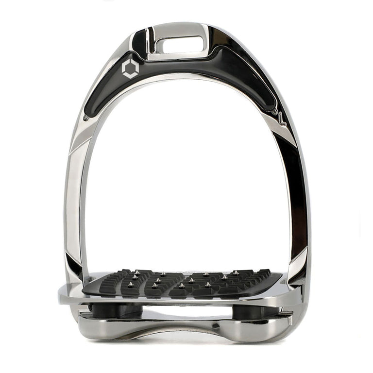 Flex-On Aluminium Inclined Ultra Grip Stirrups - Silver/Black