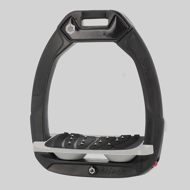 Flex-On Safe-On Stirrups - Black/Grey