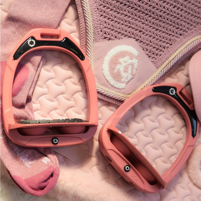 Flex-On Green Composite Stirrups - Tea Rose