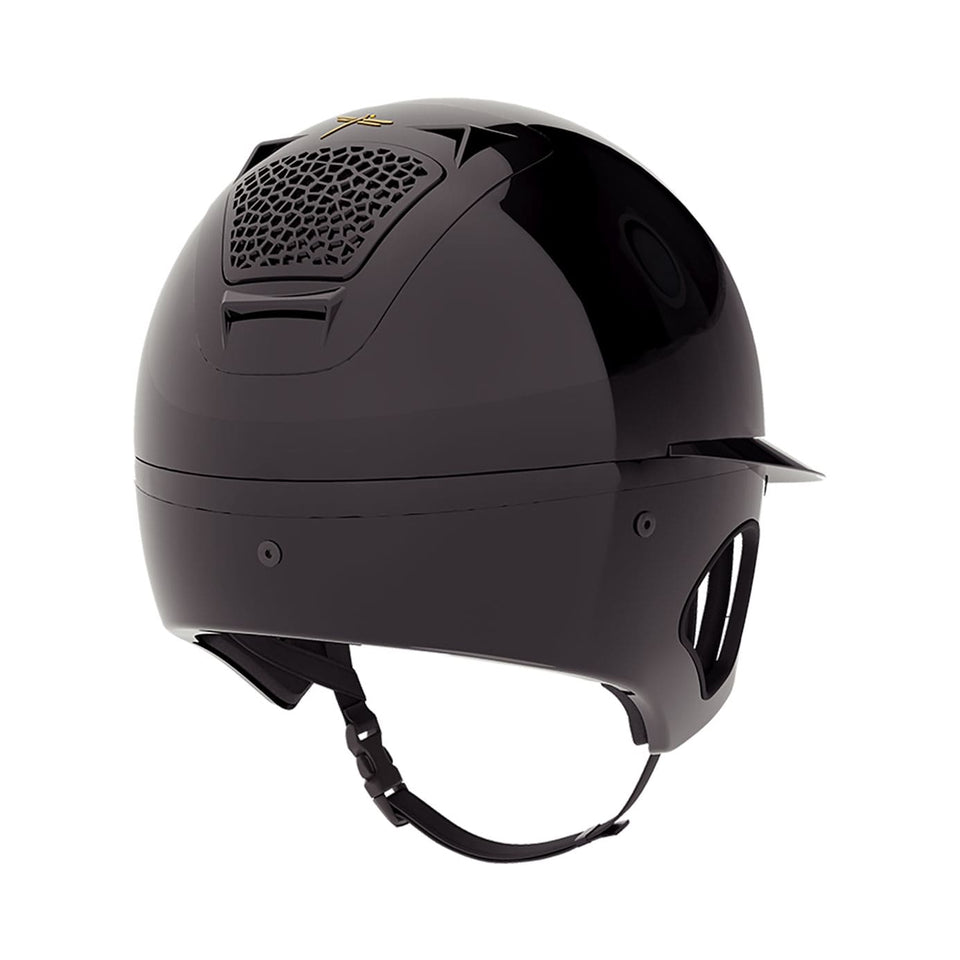 Freejump Voronoï Riding Hat with Temple Protection - Black Gloss