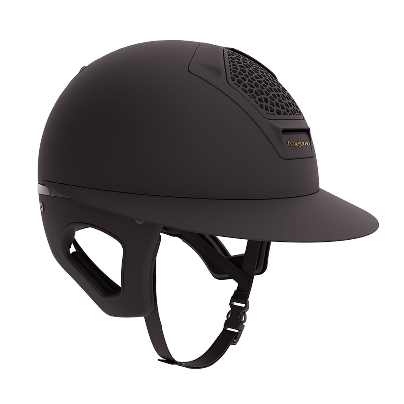 Pvc Riding Hat Freejump Voronoï Temple Protection Riding Hat | Black Matte & Equiport ...