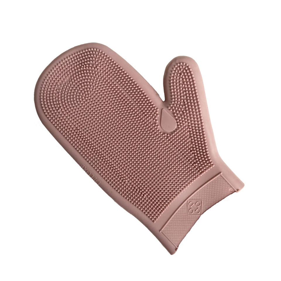 Grooming Deluxe Rubber Grooming Glove - Old Rose