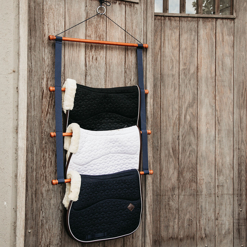 Grooming Deluxe Saddle Pad Holder Luxe - Navy
