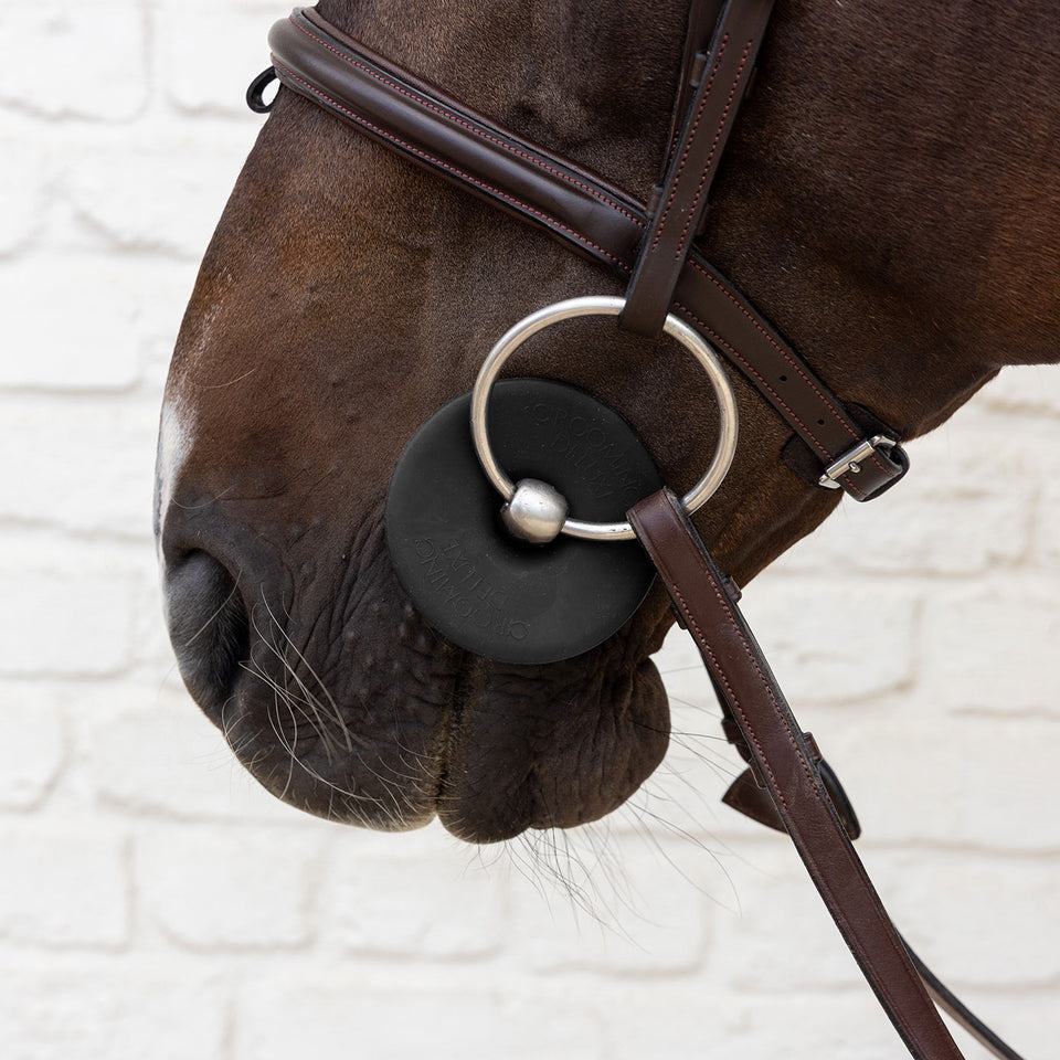 Grooming Deluxe Silicone Gel Bit Rings - Black