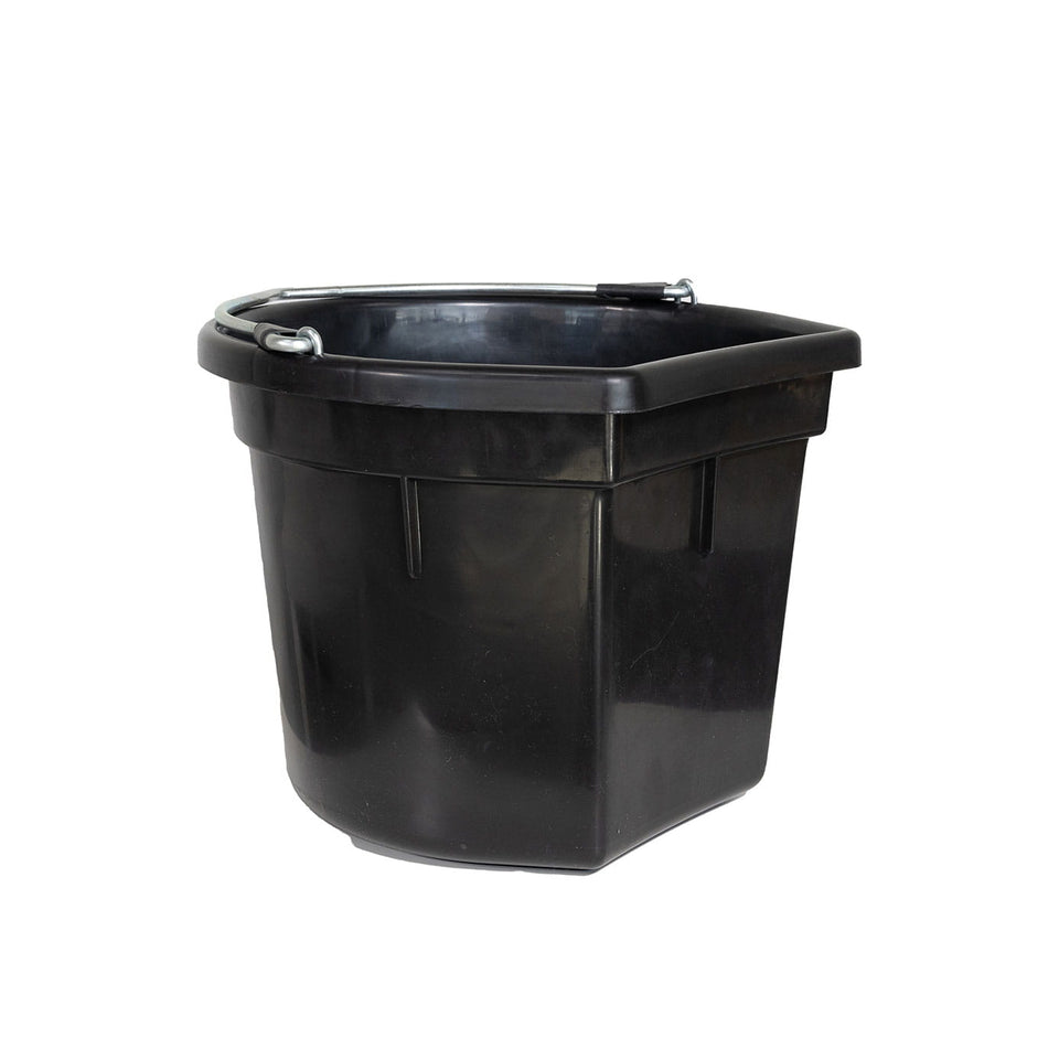 Grooming Deluxe Flat Back Water Bucket 18L - Black