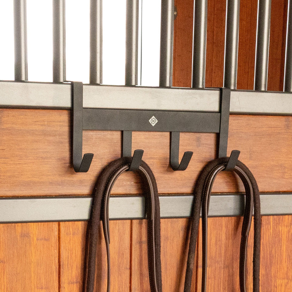 Grooming Deluxe Metal Bridle Rack with Four Hooks