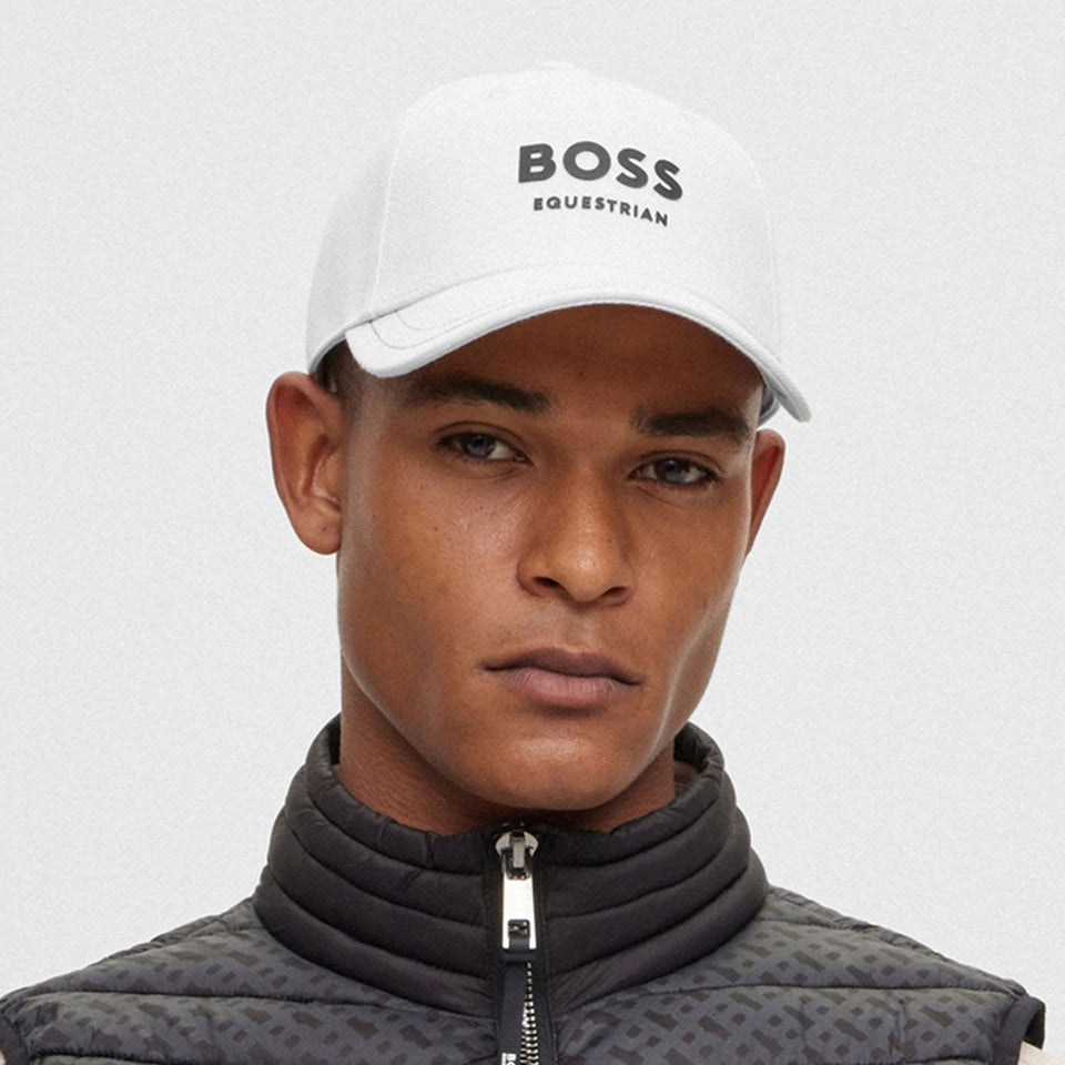 BOSS Equestrian Classic Cap - White