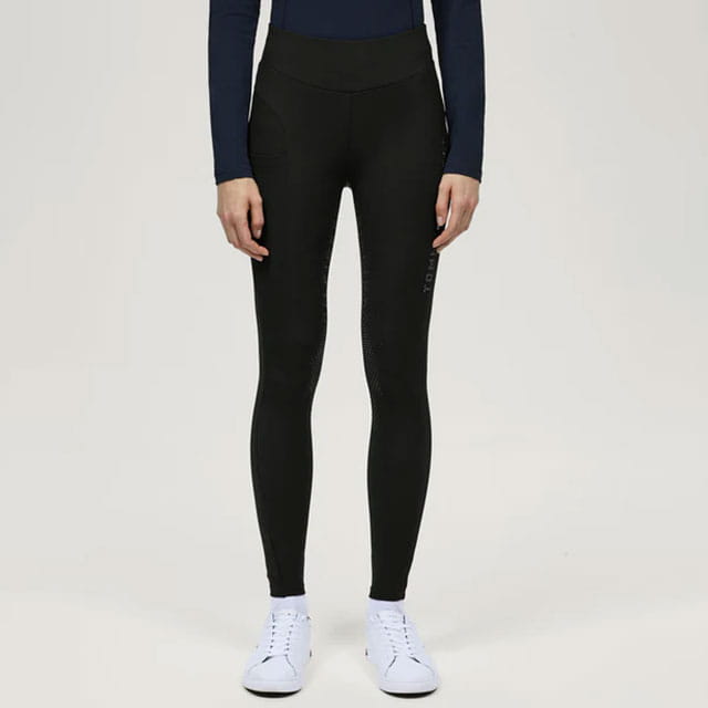 Tommy Hilfiger Elmira Rhinestone Full Grip Leggings - Black