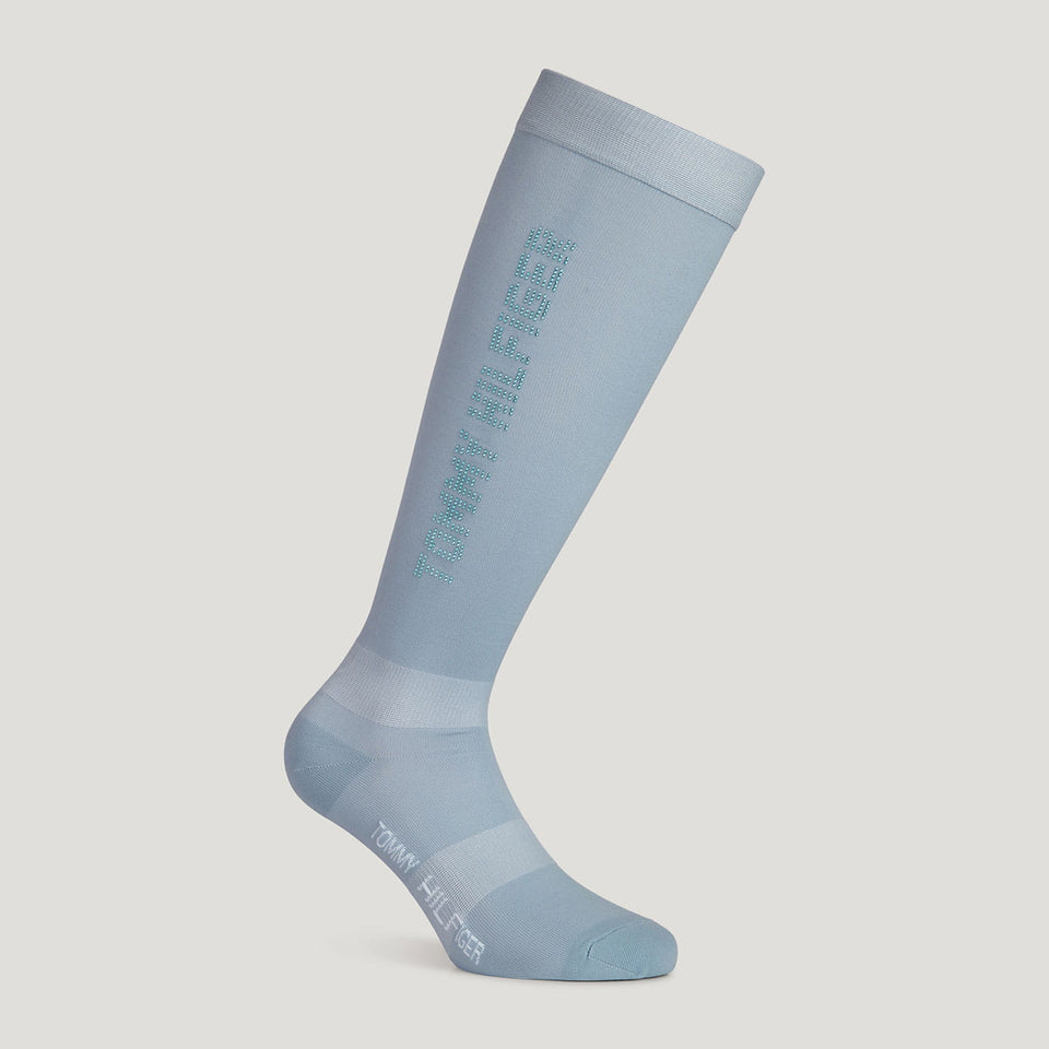 Tommy Hilfiger Fontana Rhinestone Riding Socks - Sweet Blue