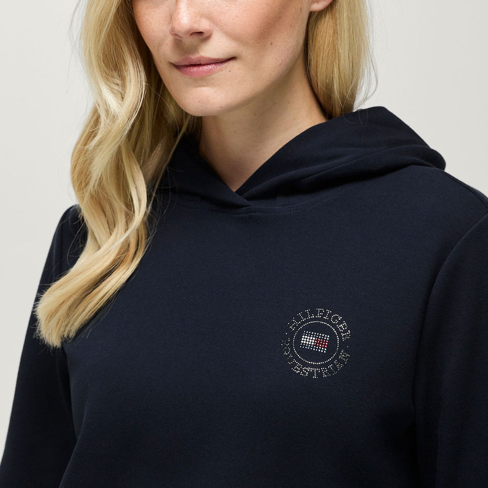 Tommy Hilfiger Hollywood Rhinestone Hoodie - Desert Sky