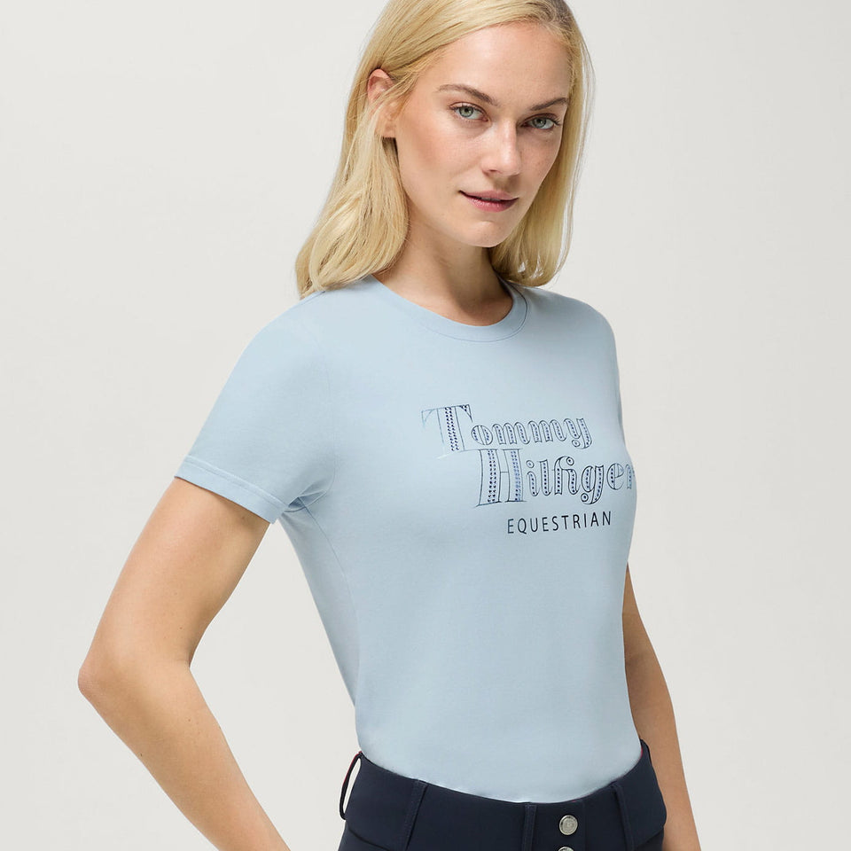 Tommy Hilfiger Malibu Rhinestone T-Shirt - Sweet Blue