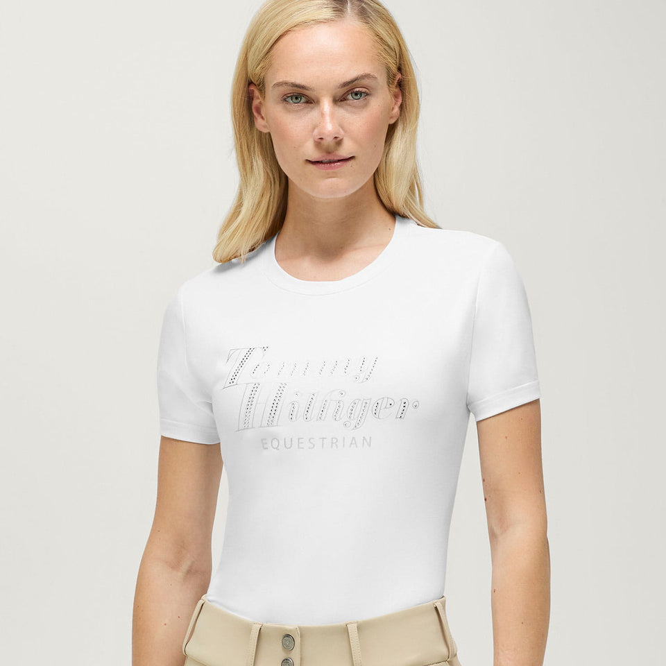 Tommy Hilfiger Malibu Rhinestone T-Shirt - Optic White