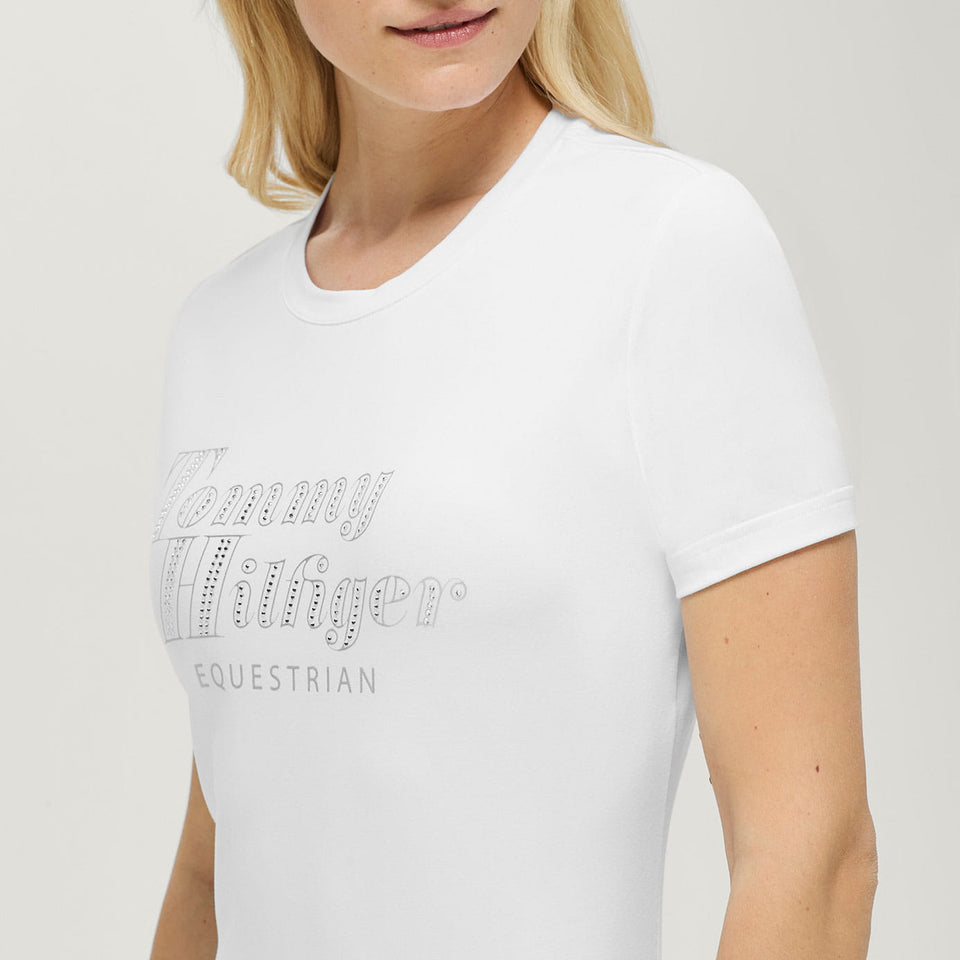 Tommy Hilfiger Malibu Rhinestone T-Shirt - Optic White