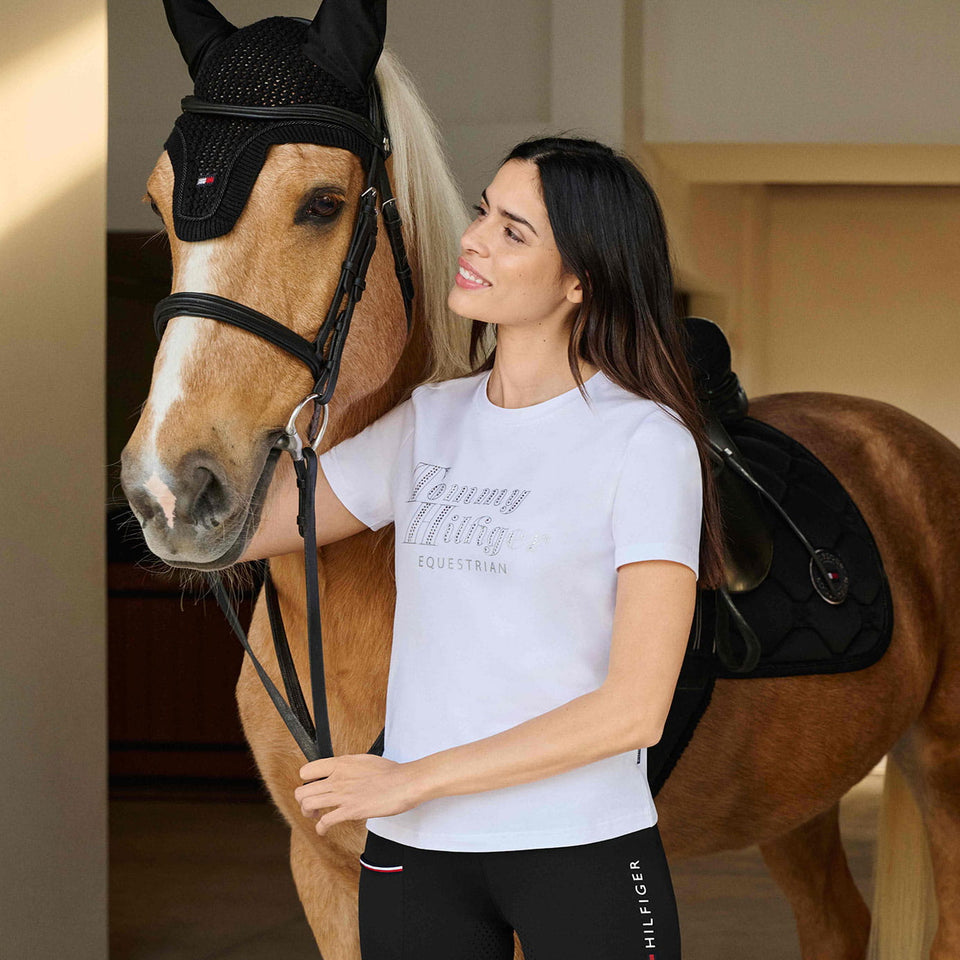 Tommy Hilfiger Malibu Rhinestone T-Shirt - Optic White