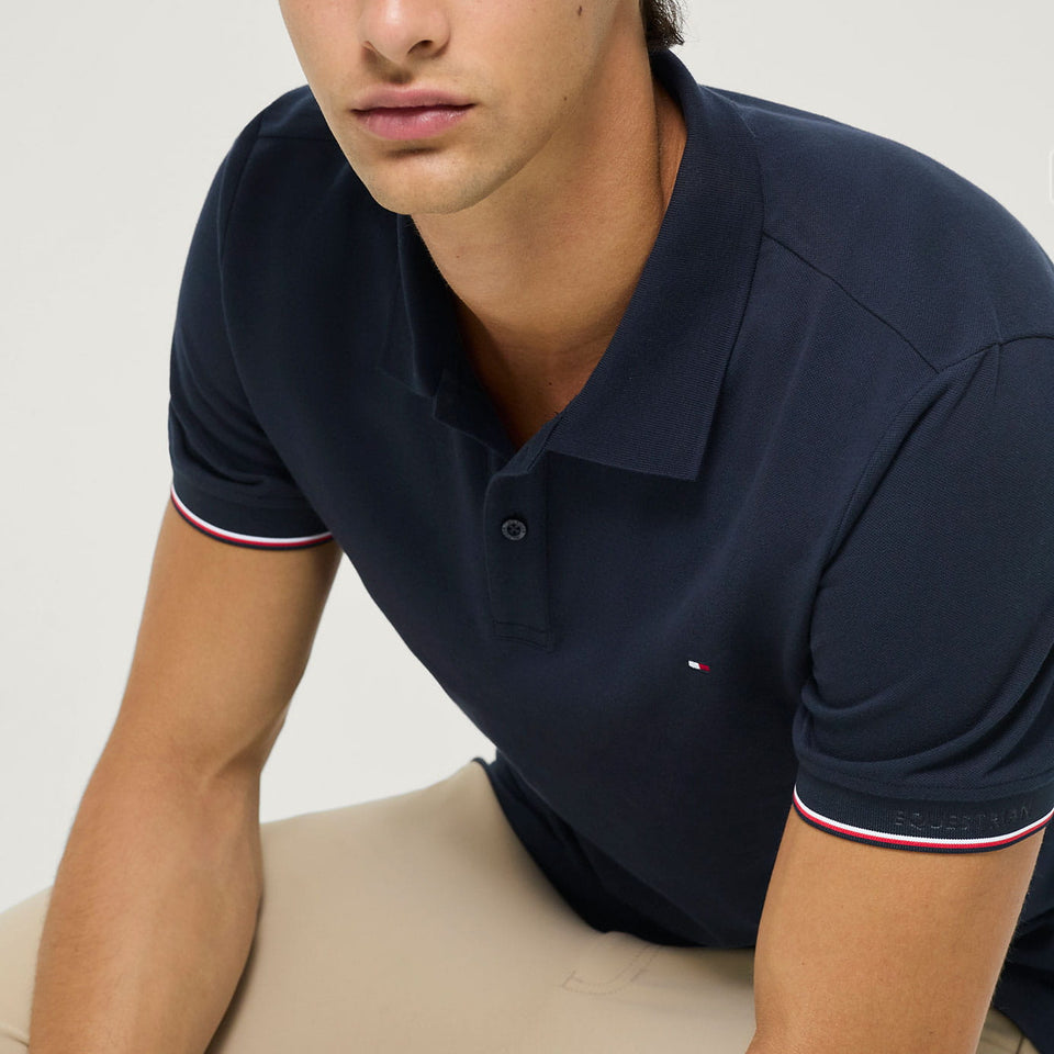 Tommy Hilfiger Men's Davis Pique Polo Shirt - Desert Sky