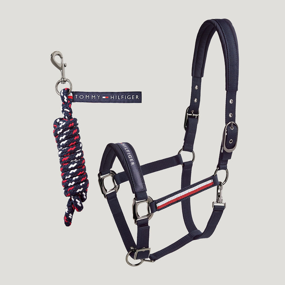 Tommy Hilfiger Yale Headcollar and Lead Rope Set - Desert Sky