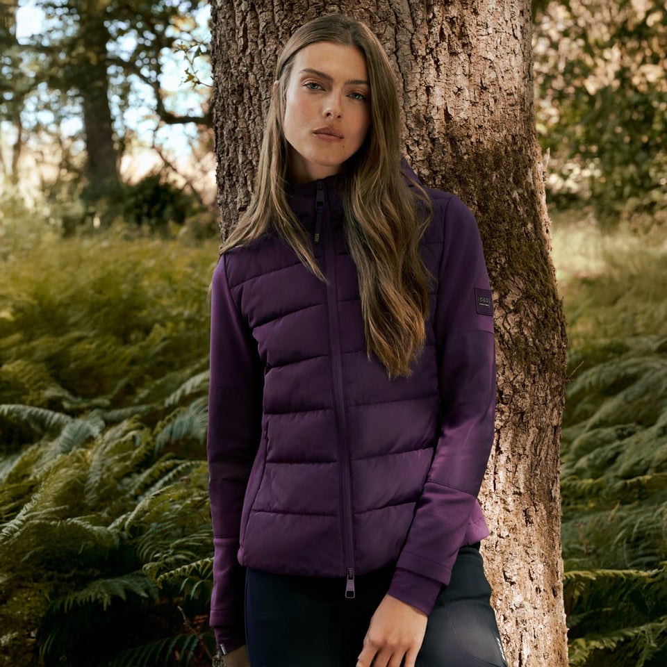 BOSS Equestrian Jessy Puffer Hybrid Jacket - Deep Purple