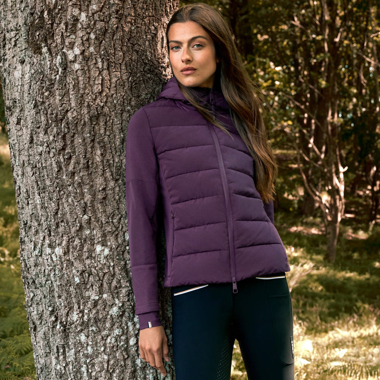 BOSS Equestrian Jessy Puffer Hybrid Jacket - Deep Purple