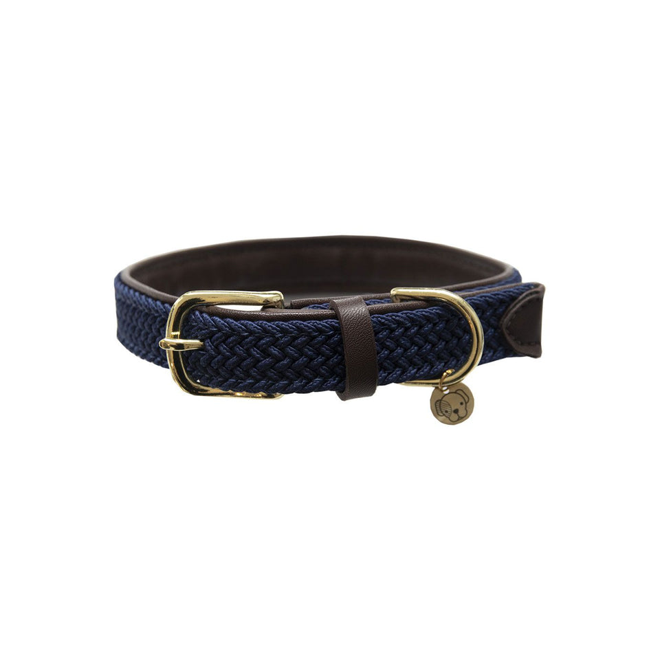Kentucky Dogwear Plaited Nylon Dog Collar - Navy
