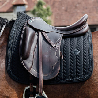 Kentucky Horsewear Glitter and Stone Dressage Saddle Cloth - Black