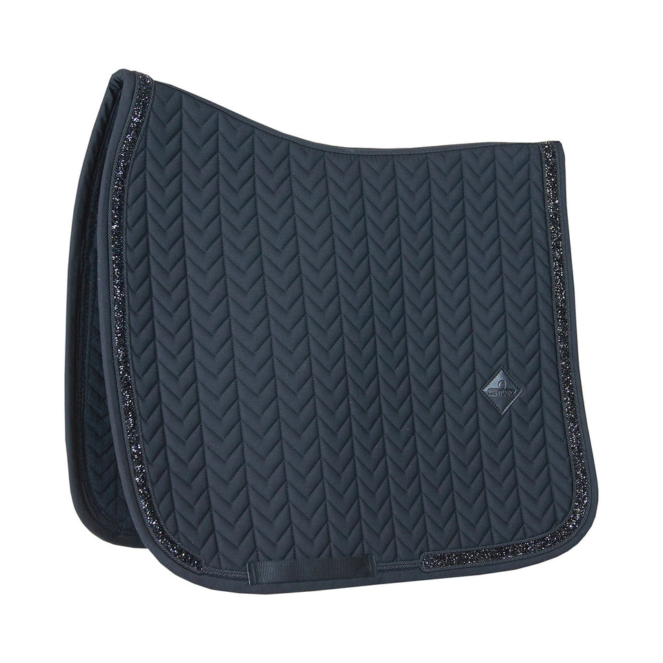 Kentucky Horsewear Glitter and Stone Dressage Saddle Cloth - Black