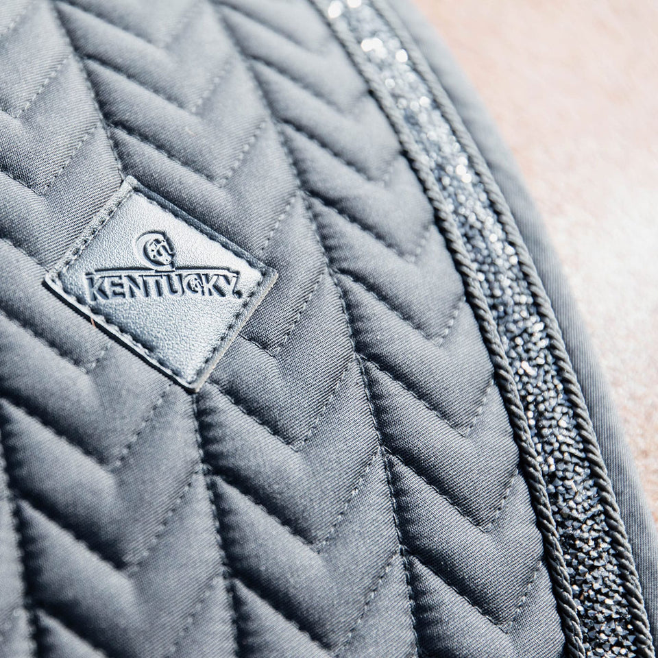 Kentucky Horsewear Glitter and Stone Dressage Saddle Cloth - Black