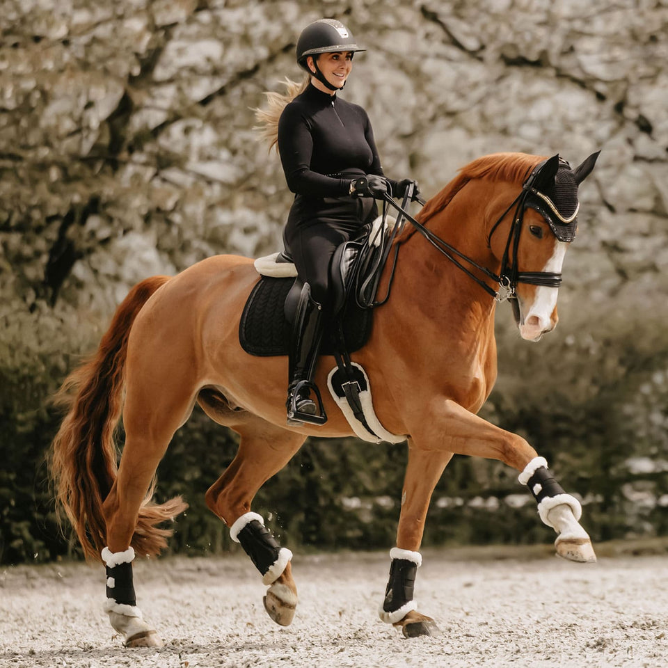 Kentucky Horsewear Glitter and Stone Dressage Saddle Cloth - Black