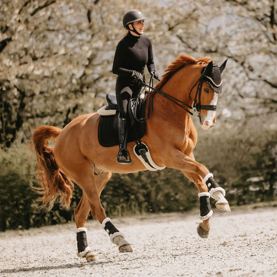 Kentucky Horsewear Glitter and Stone Dressage Saddle Cloth - Black
