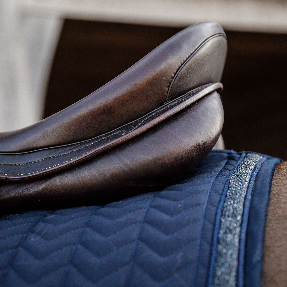 Kentucky Horsewear Glitter and Stone Dressage Saddle Cloth - Navy