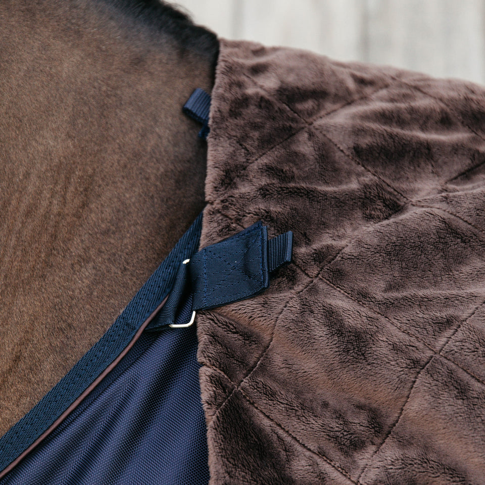 Kentucky Horsewear Pro All Weather Faux Fur Lined Neck Cover 0g - Navy