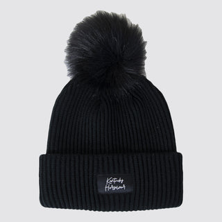 Kentucky Horsewear Pompom Beanie Hat - Black