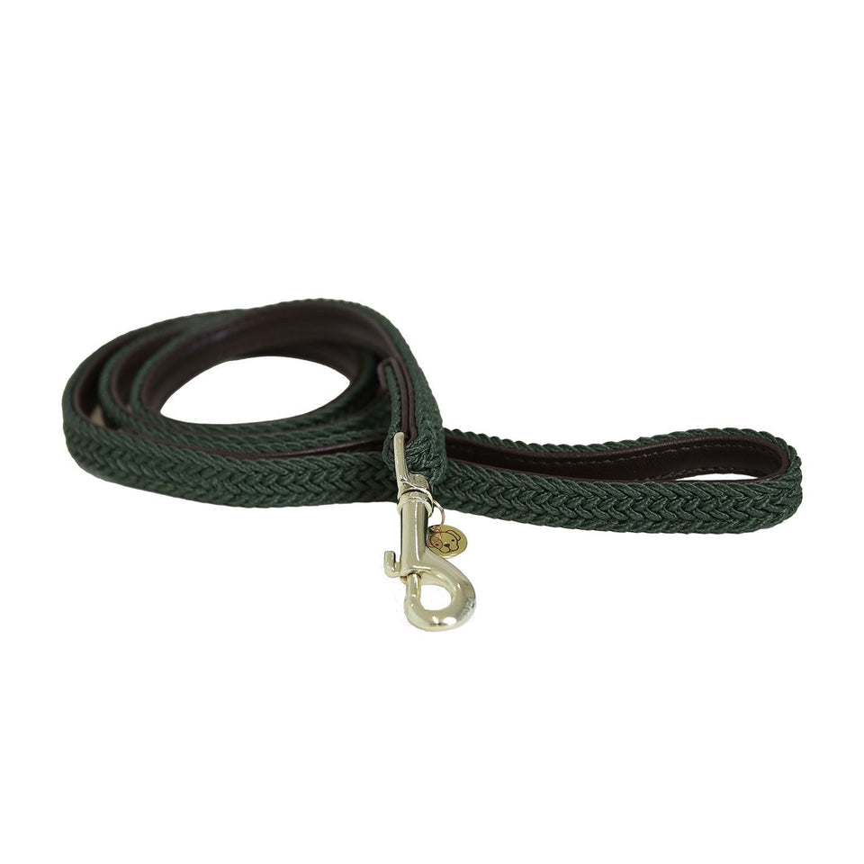 Kentucky Dogwear Plaited Nylon Dog Lead - Olive Green