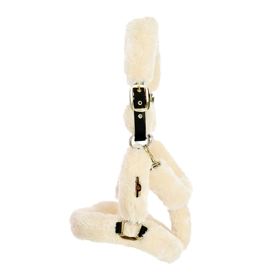 Kentucky Horsewear Sheepskin Headcollar - Natural