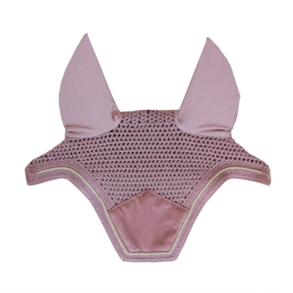 Kentucky Horsewear Wellington Velvet Fly Veil - Old Rose