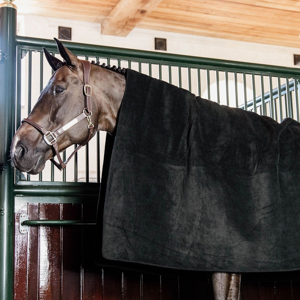 Kentucky Horsewear Heavy Fleece Square Blanket - Black