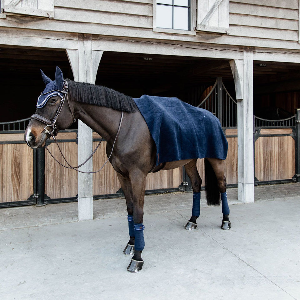 Kentucky Horsewear Heavy Fleece Square Blanket - Navy